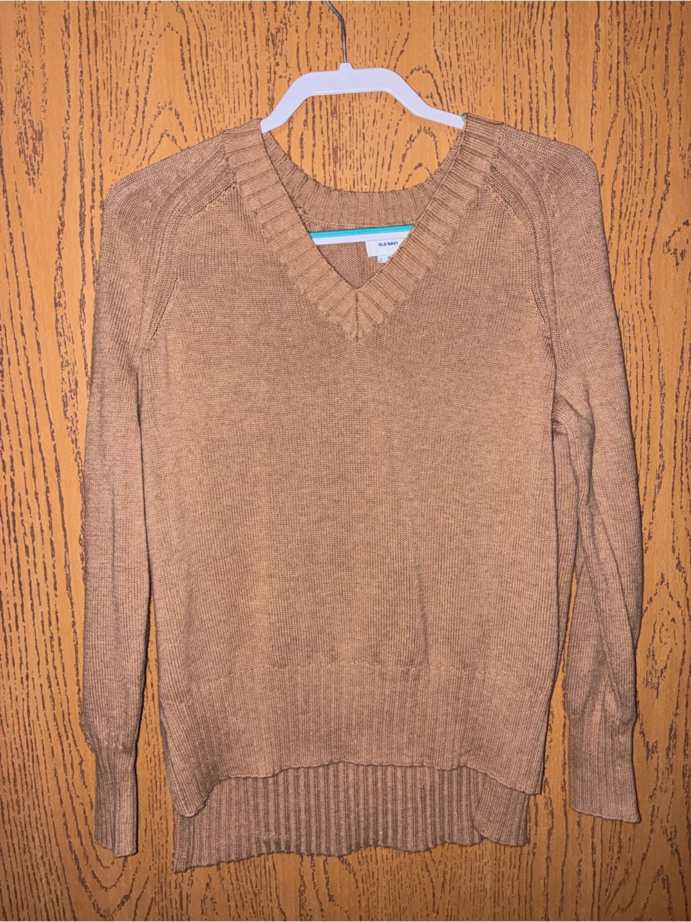 OLD NAVY V-NECK SWEATER TAN SZ M